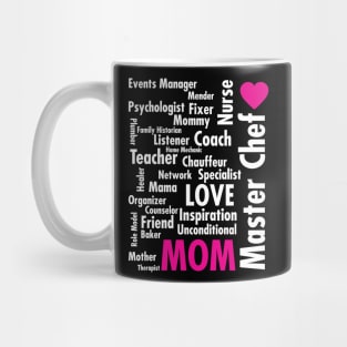 'Mom Teacher Master Chef' Mother's Day Word Collage Mug